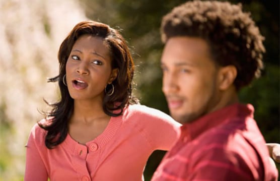 black couple arguing