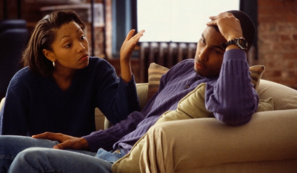 black couple arguing